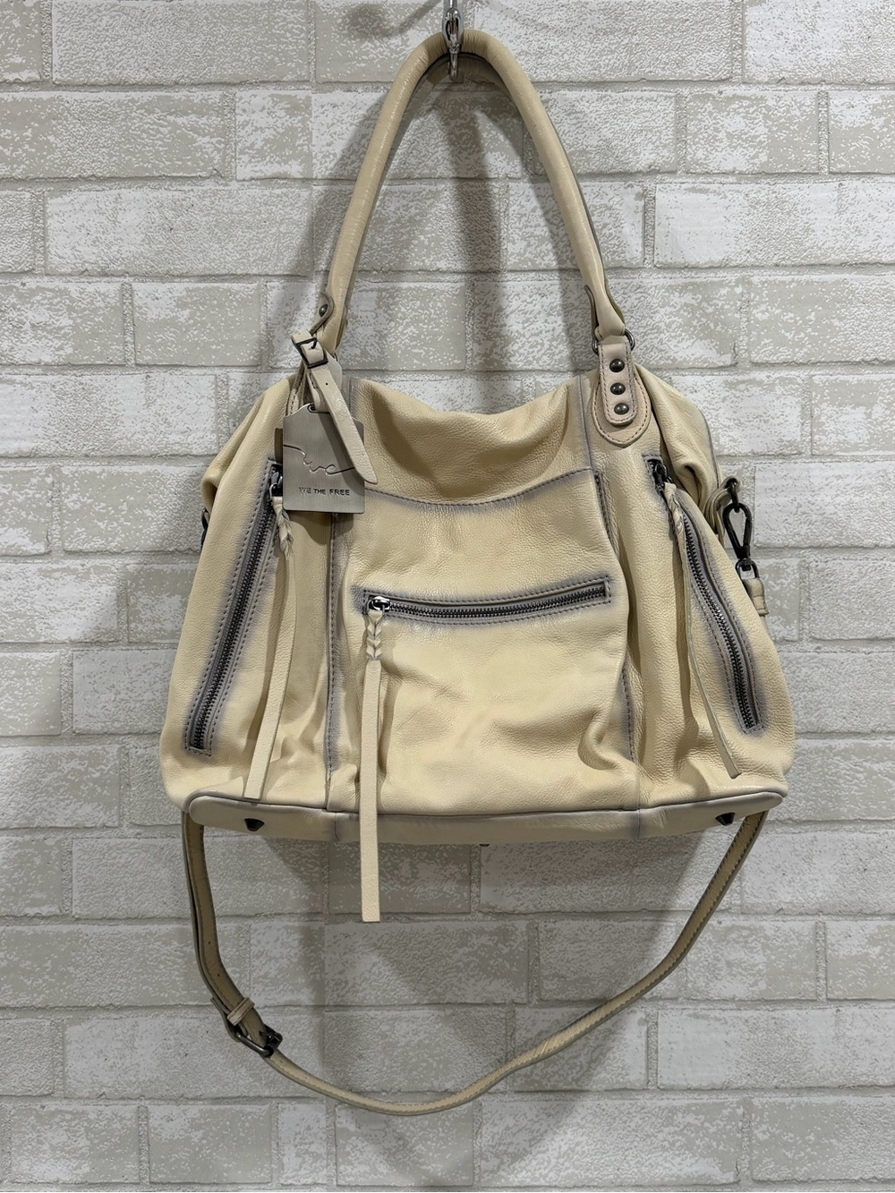 Free people We The Free Emerson Leather Tote In Salt